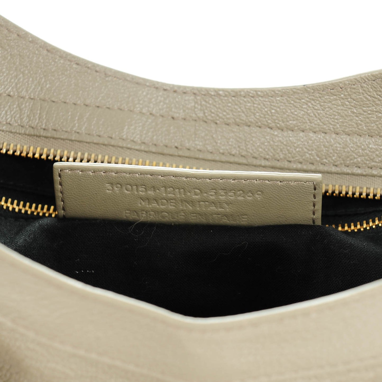 Chevre Gold Metallic Edge Hardware City Gris Taupe