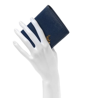 Prada Vitello Move Bi-Fold Wallet Bleuette 2 of 7