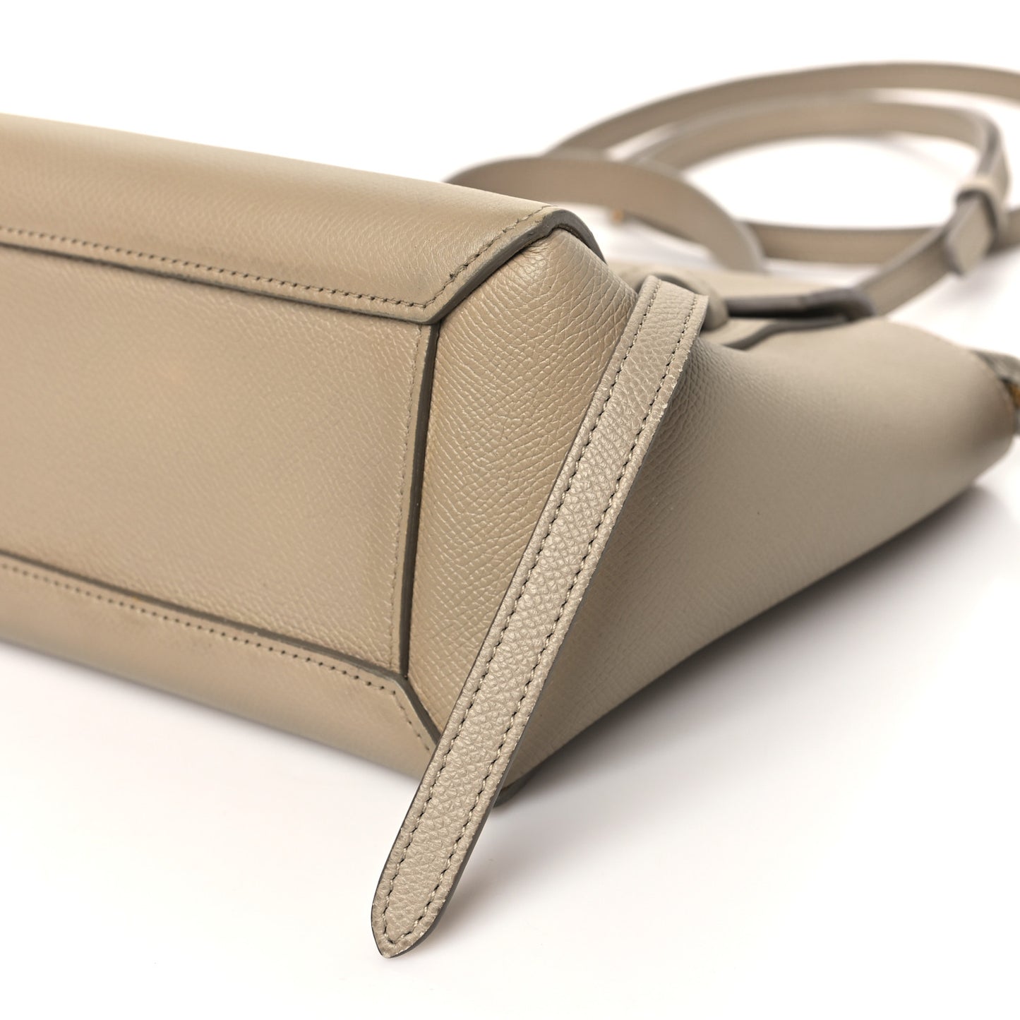 Grained Calfskin Nano Belt Bag Light Taupe