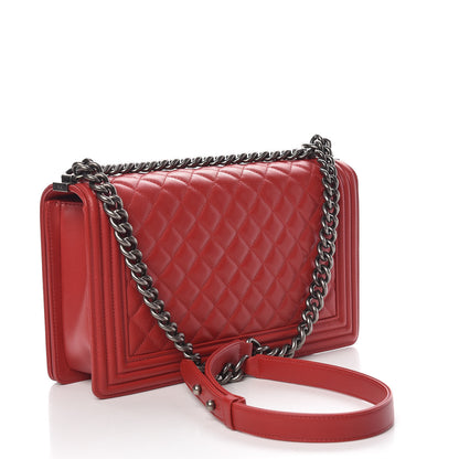 Chanel Calfskin Quilted New Medium Boy Flap Red 3 of 13