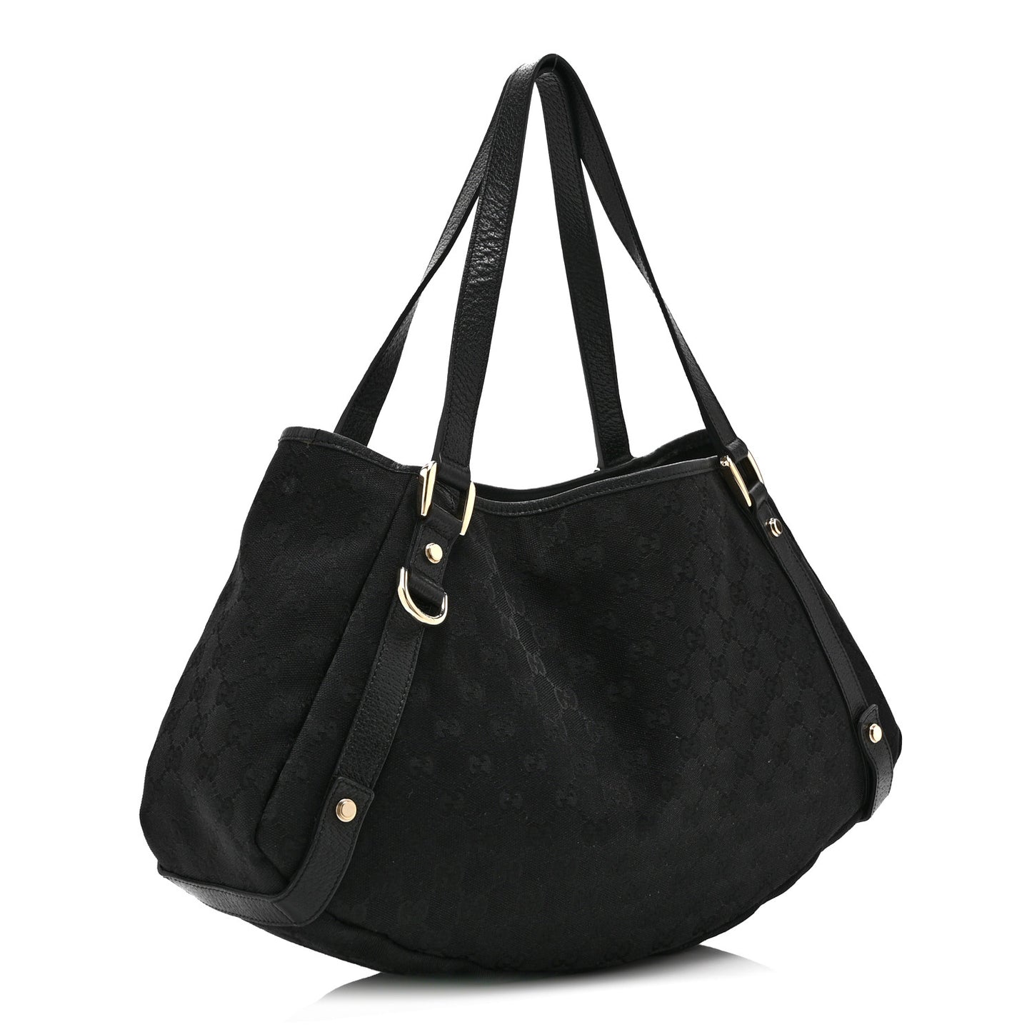 Monogram Medium Abbey Shoulder Bag Black