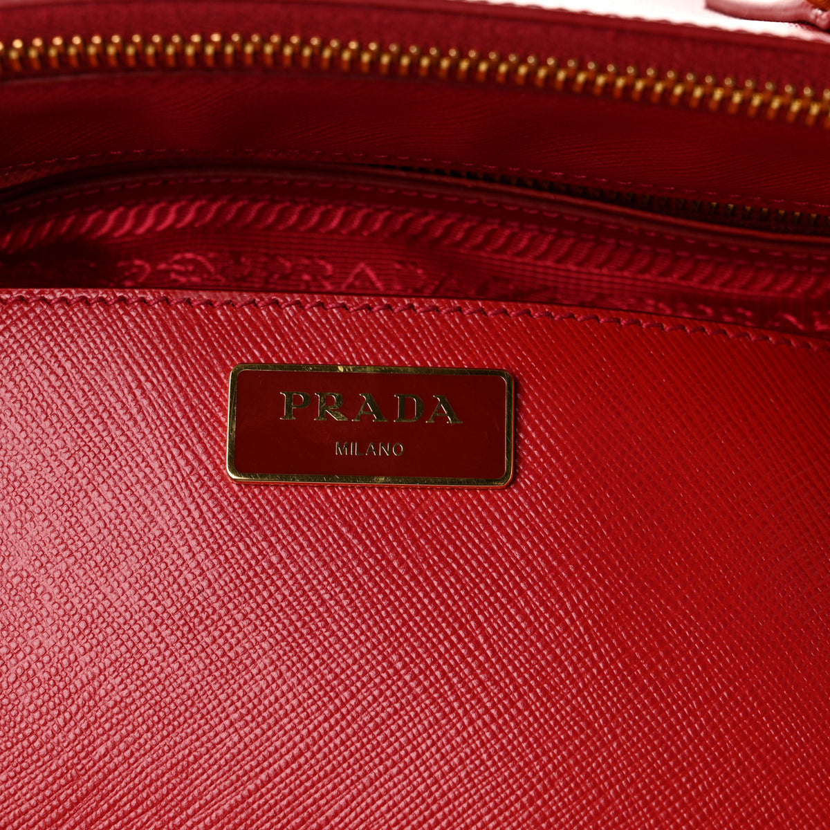 Prada Saffiano Medium Galleria Double Zip Tote Fuoco 6 of 11