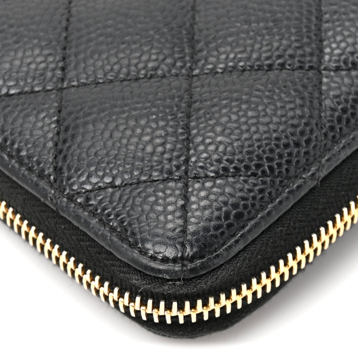 Chanel Caviar Quilted Large Gusset Zip Around Wallet Black 13 of 14