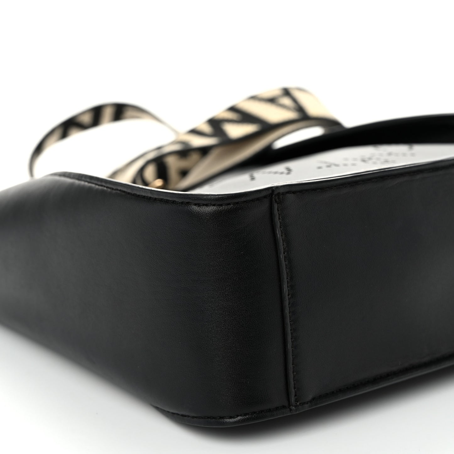 Eco Alter Nappa Perforated Logo Mini Crossbody Black