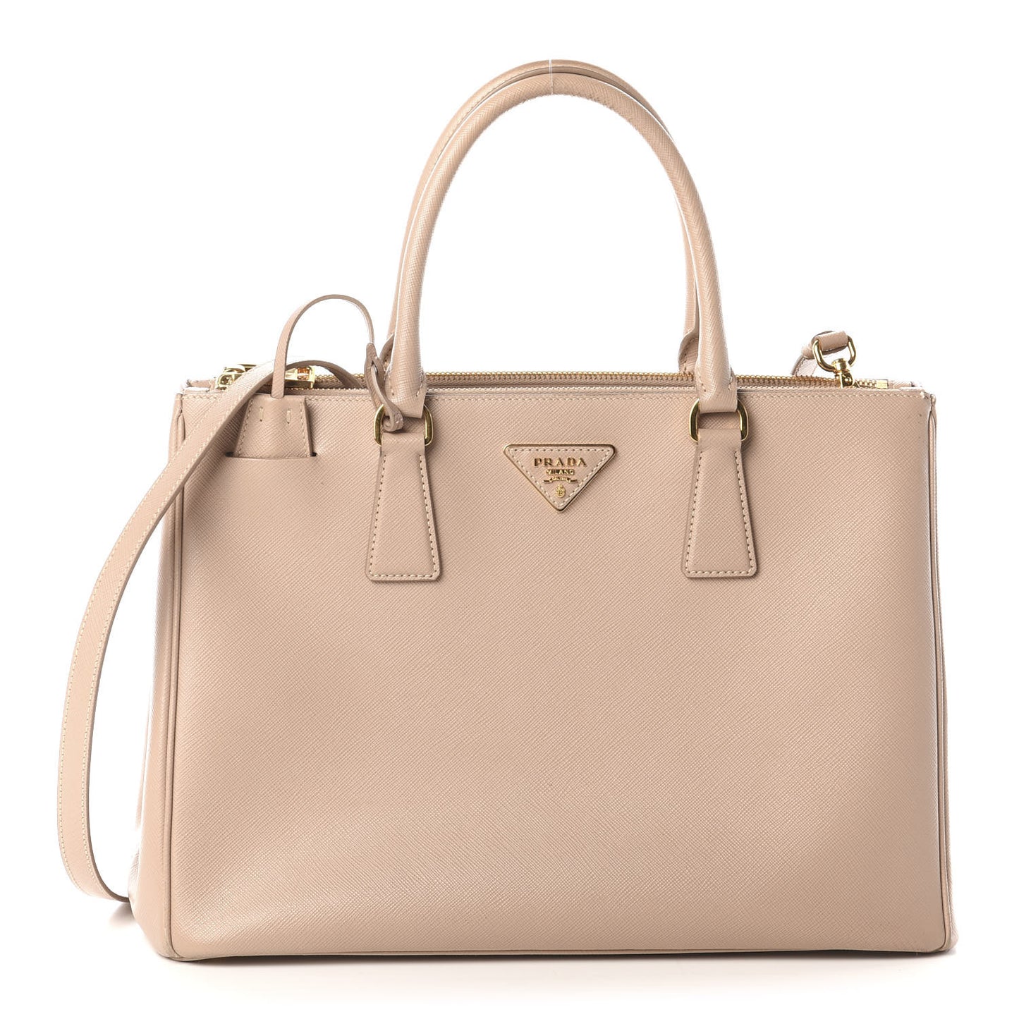 Saffiano Medium Galleria Double Zip Tote Cammeo