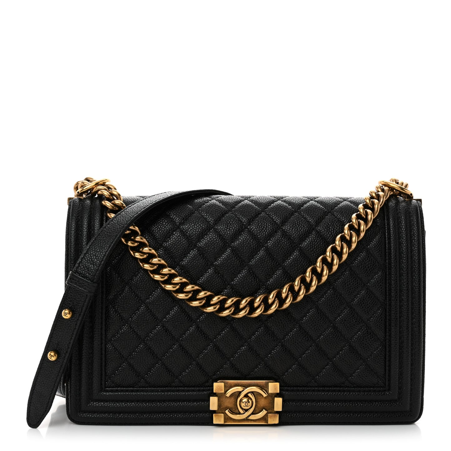 Caviar Quilted New Medium Boy Flap Black