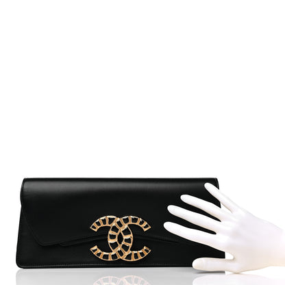 Chanel Lambskin Evening In Egypt Clutch Black 2 of 14