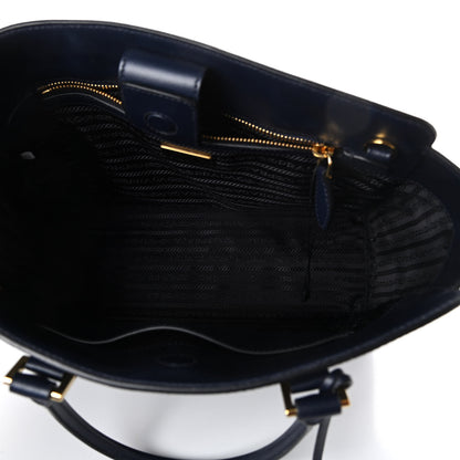 Prada Saffiano Soft Calfskin Small Zippered Tote Black 5 of 9