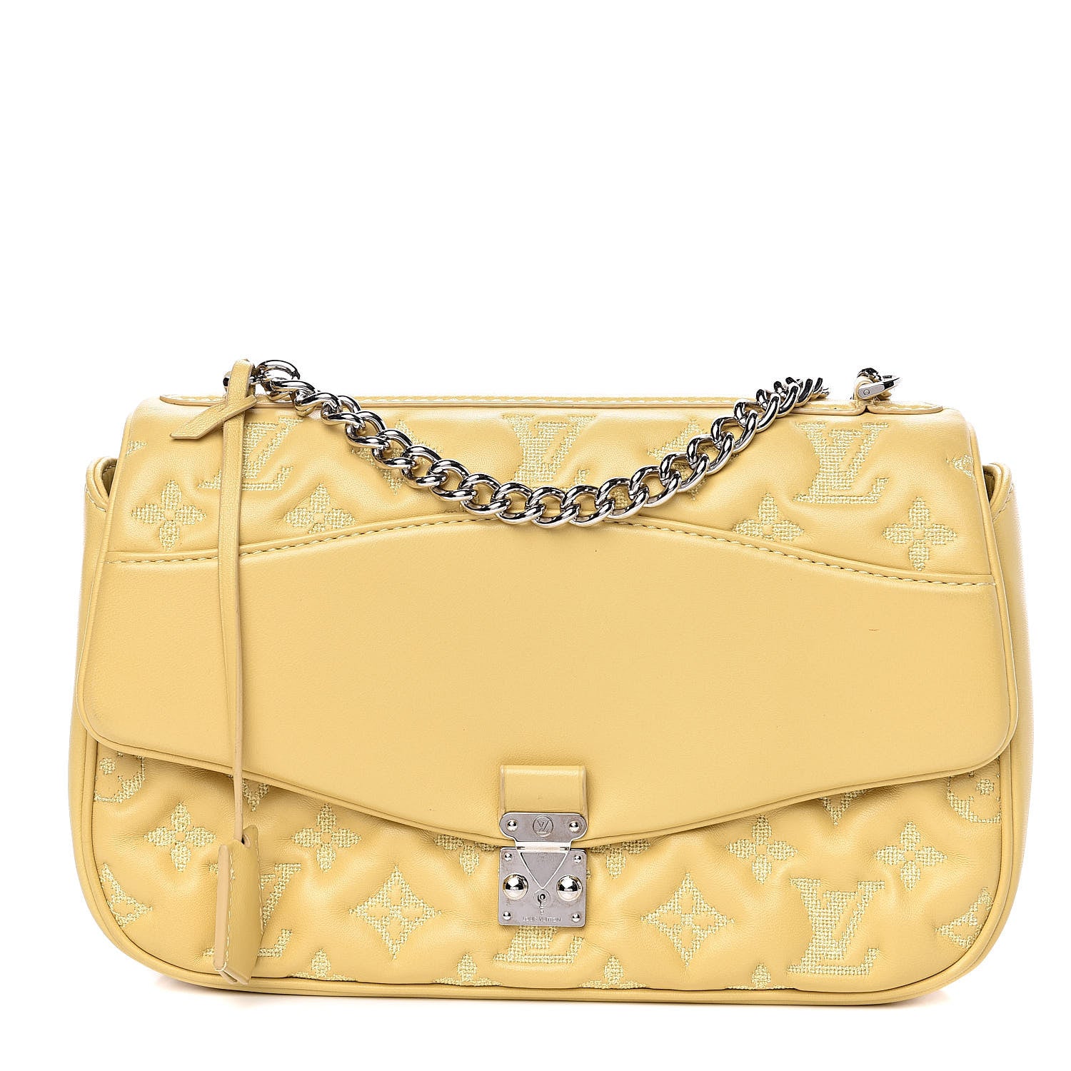 Louis Vuitton Lambskin Mama Broderie Pochette Jaune Pale 1 of 10