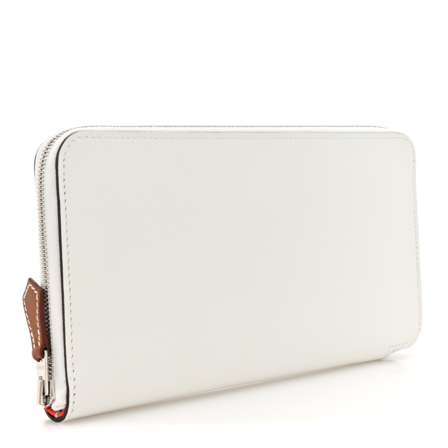 Evercolor Barenia Silk'In Wallet New White Capucine Bleu Zephyr