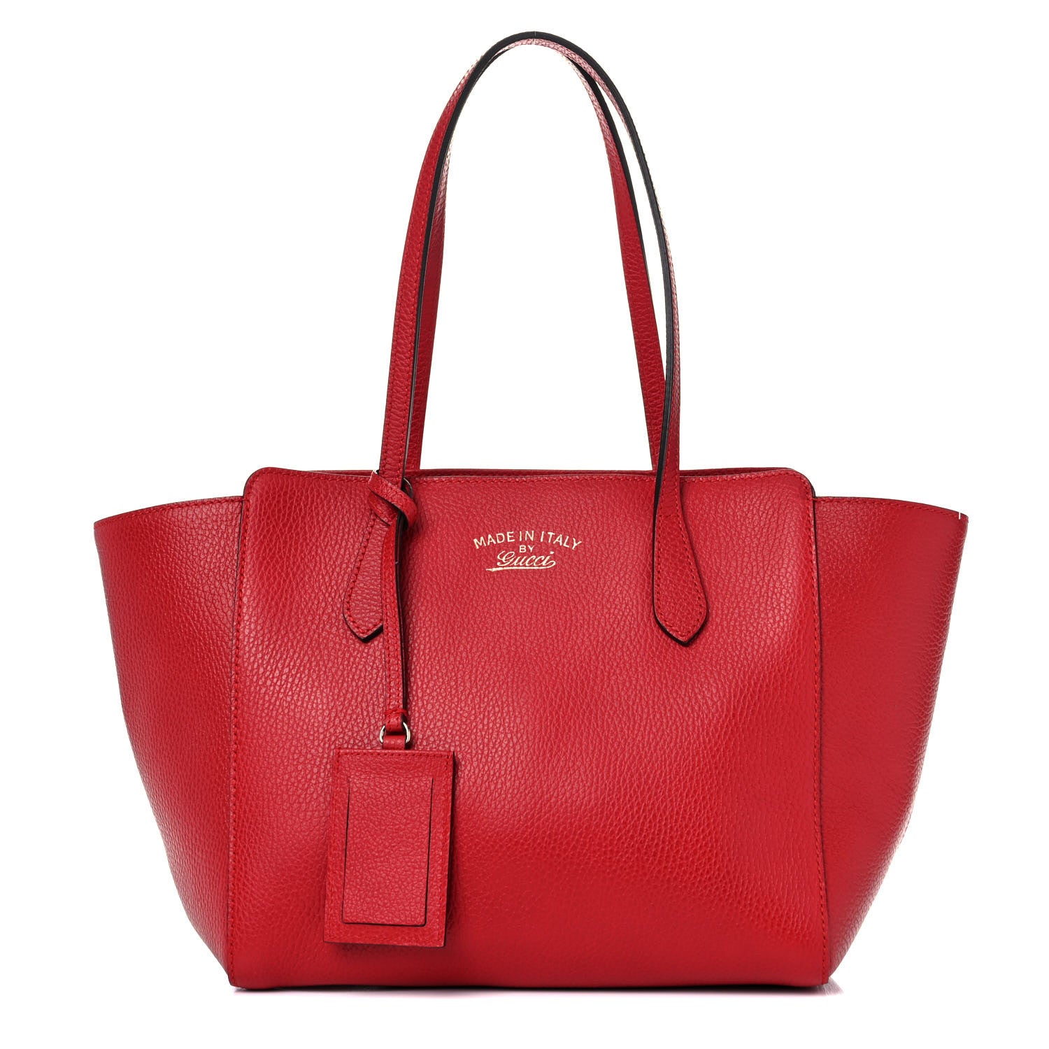 Gucci Dollar Calfskin Small Swing Tote Red 1 of 12