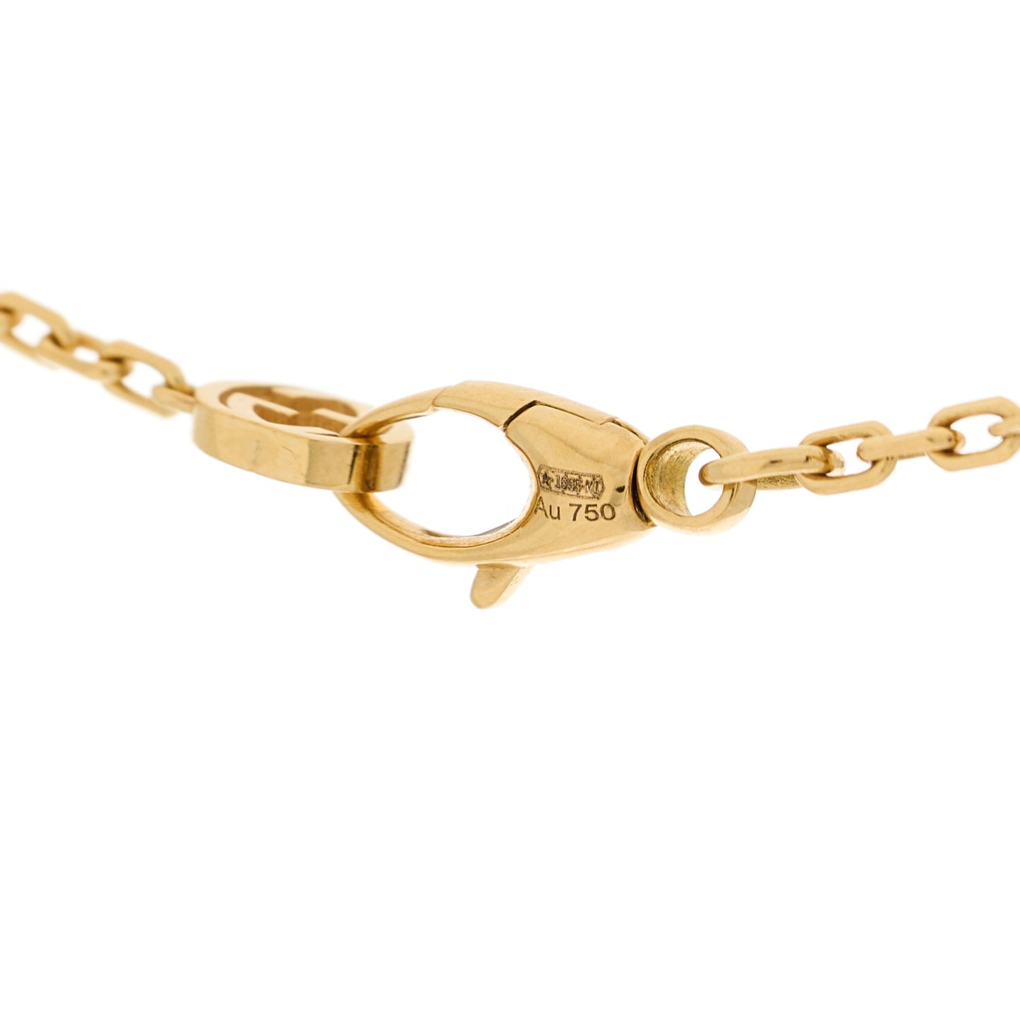 18K Yellow Gold Running GG Station Necklace