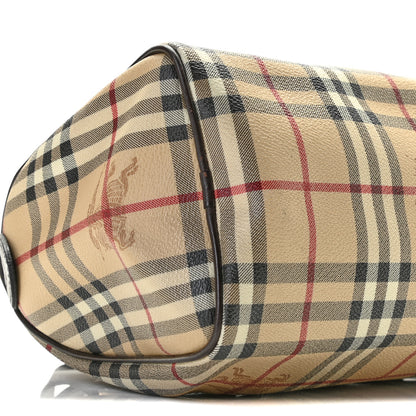 Burberry Haymarket Check Small Chester Bowling Bag Chocolate 8 of 10