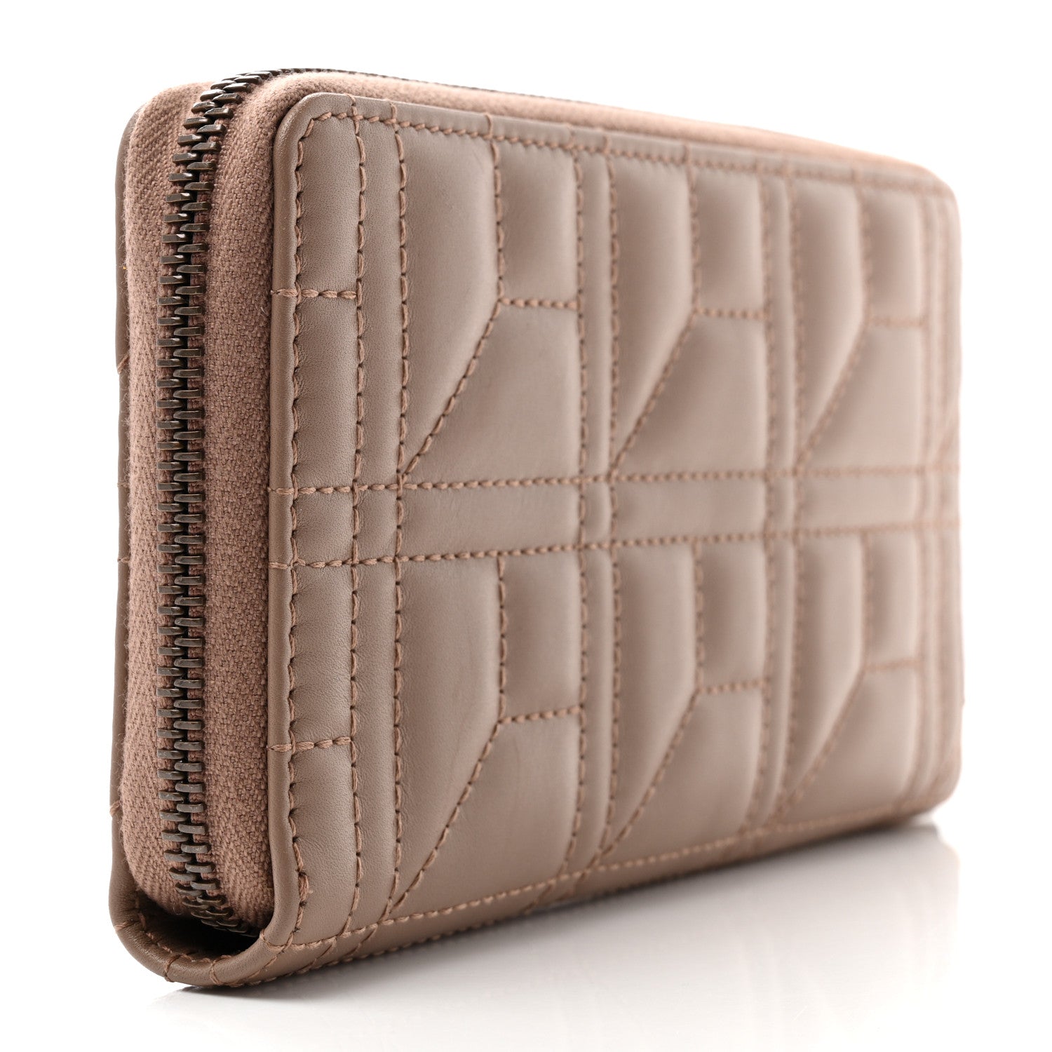 Gucci Calfskin Matelasse Pearly GG Marmont Zip Around Wallet Porcelain Rose 3 of 8