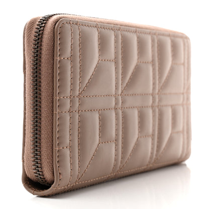 Gucci Calfskin Matelasse Pearly GG Marmont Zip Around Wallet Porcelain Rose 3 of 8