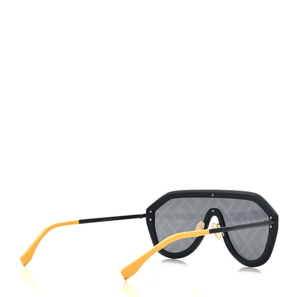 Fendi Rubber FF Fabulous Shield Sunglasses FF M0039/G/S Black 4 of 7
