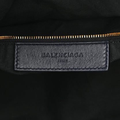 Balenciaga Chevre Gold Metallic Edge Hardware Velo Bleu Nuit Dark Sea 7 of 9