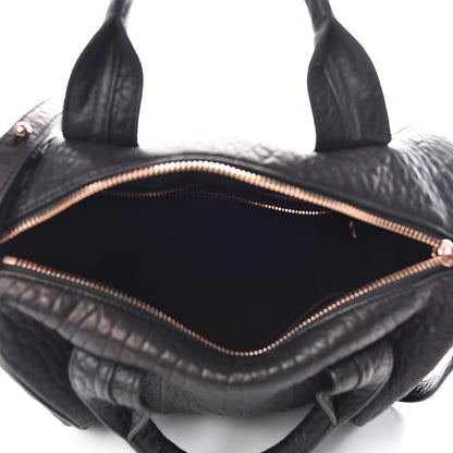 Alexander Wang Pebbled Lambskin Rocco Black Rose Gold Hardware 6 of 15