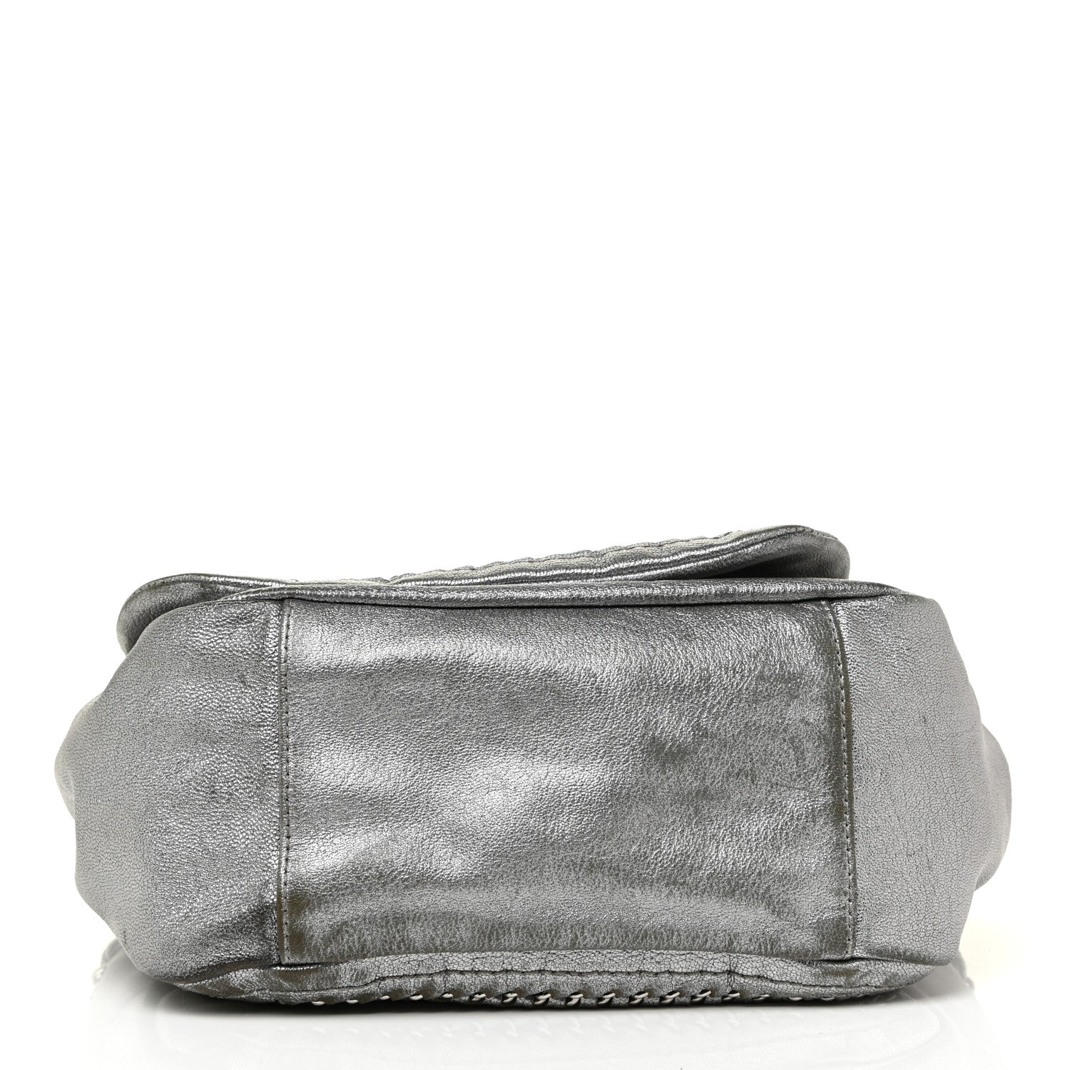 Chanel Metallic Deerskin Luxe Ligne Flap Silver 16 of 21