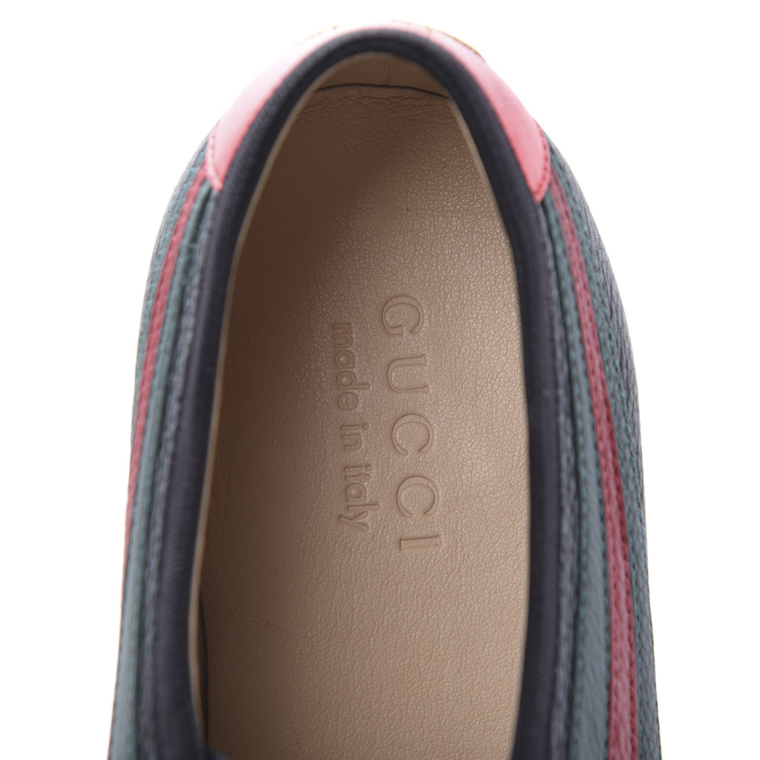 Gucci Grained Calfskin Mens Web Falacer Sneakers 8.5 Black 7 of 8