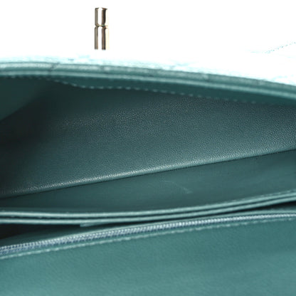 Chanel Caviar Quilted Lizard Embossed Mini Coco Handle Flap Green 5 of 10