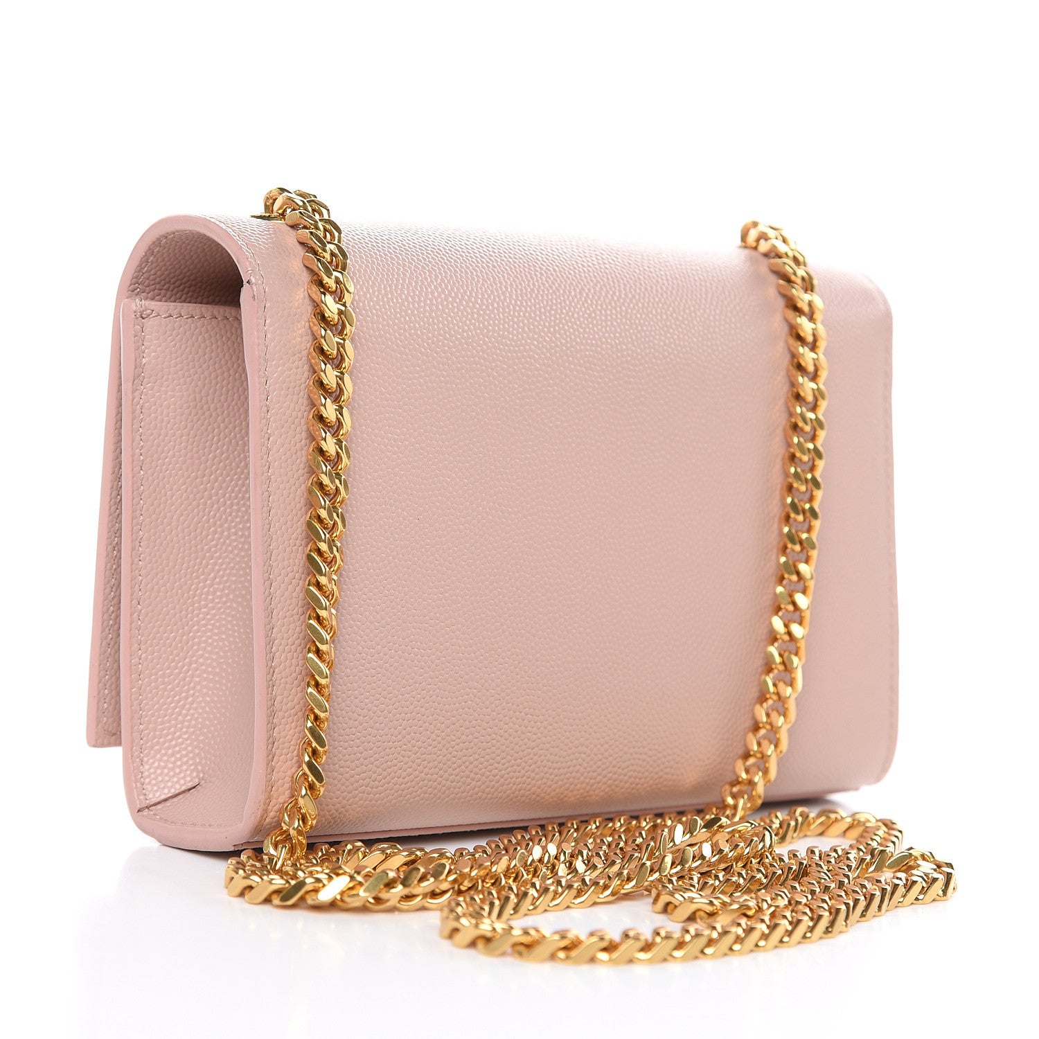 Saint Laurent Grain De Poudre Small Monogram Kate Satchel Pale Blush 3 of 12