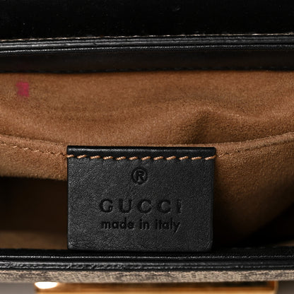 Gucci GG Supreme Monogram Calfskin Small Padlock Shoulder Bag Beige Black Cuir 6 of 13