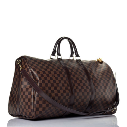 Louis Vuitton Damier Ebene Keepall Bandouliere 55 2 of 9