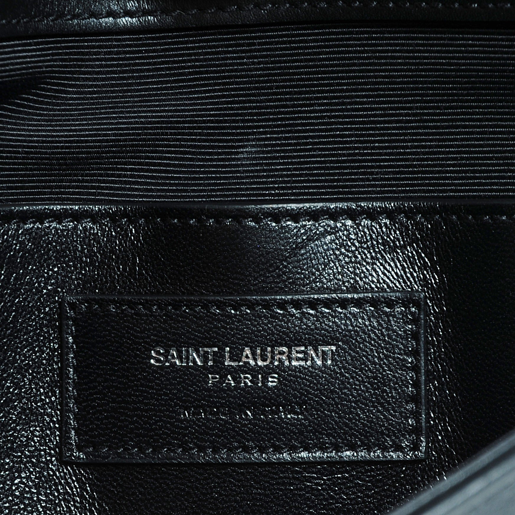 Saint Laurent Calfskin Monogramme Chevron Studded Shoulder Bag Black 7 of 8
