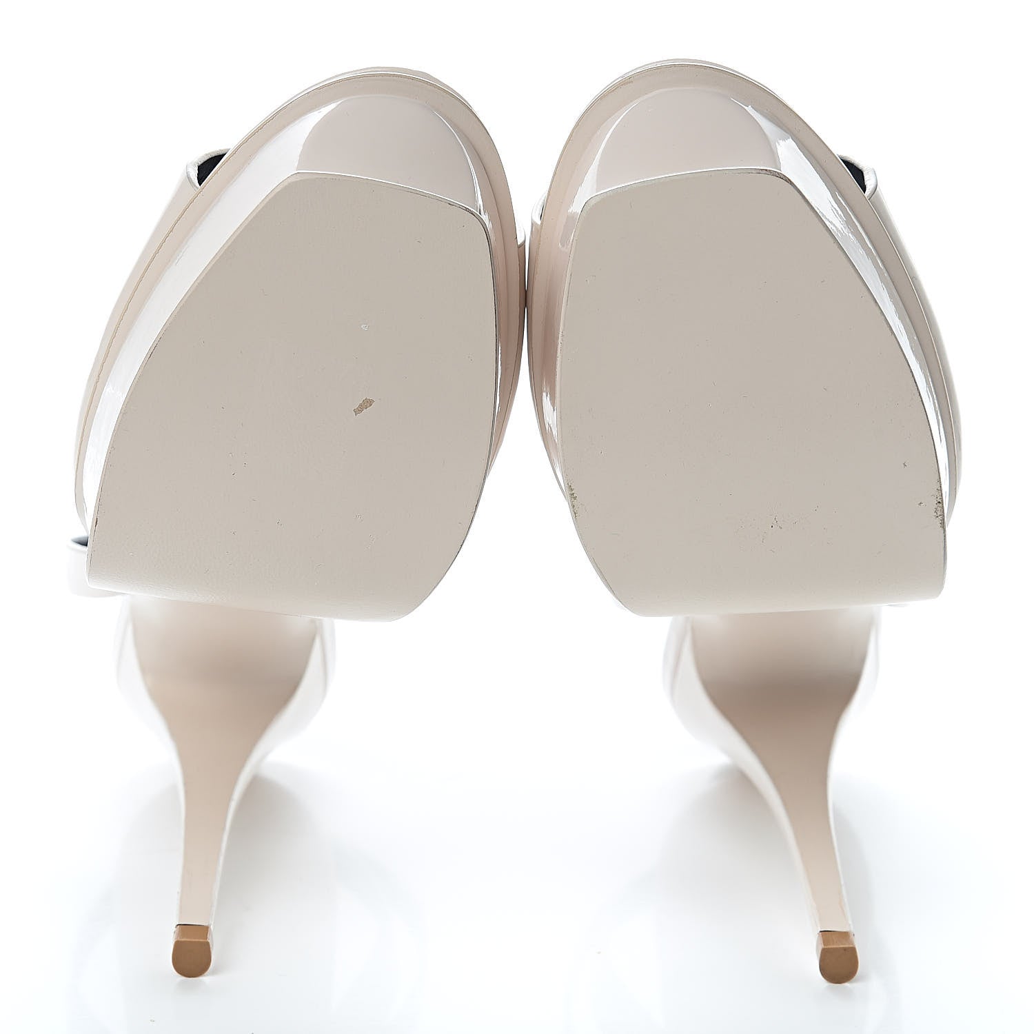 Saint Laurent Patent Tribute Lips Platform Sandals 37 Shadow Pink 7 of 9