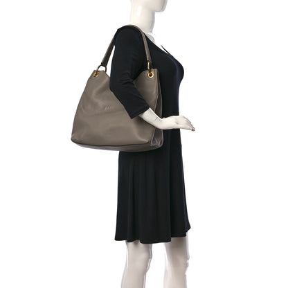 Prada Vitello Phenix Logo Hobo Argilla 2 of 11