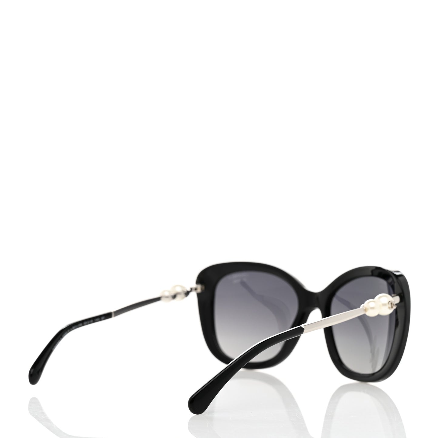 Acetate Polarized Butterfly Winter Pearl Sunglasses 5339-H Black