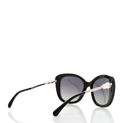 Chanel Acetate Polarized Butterfly Winter Pearl Sunglasses 5339-H Black 4 of 8