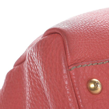 Fendi Cuoio Romano Selleria Large Peekaboo Iconic Satchel Coral 13 of 15