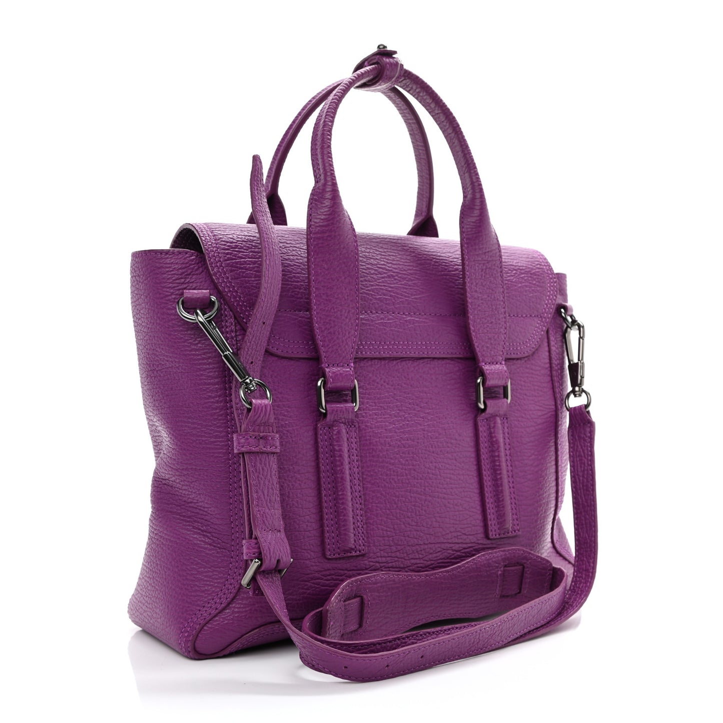 Textured Calfskin Medium Pashli Satchel Orchid