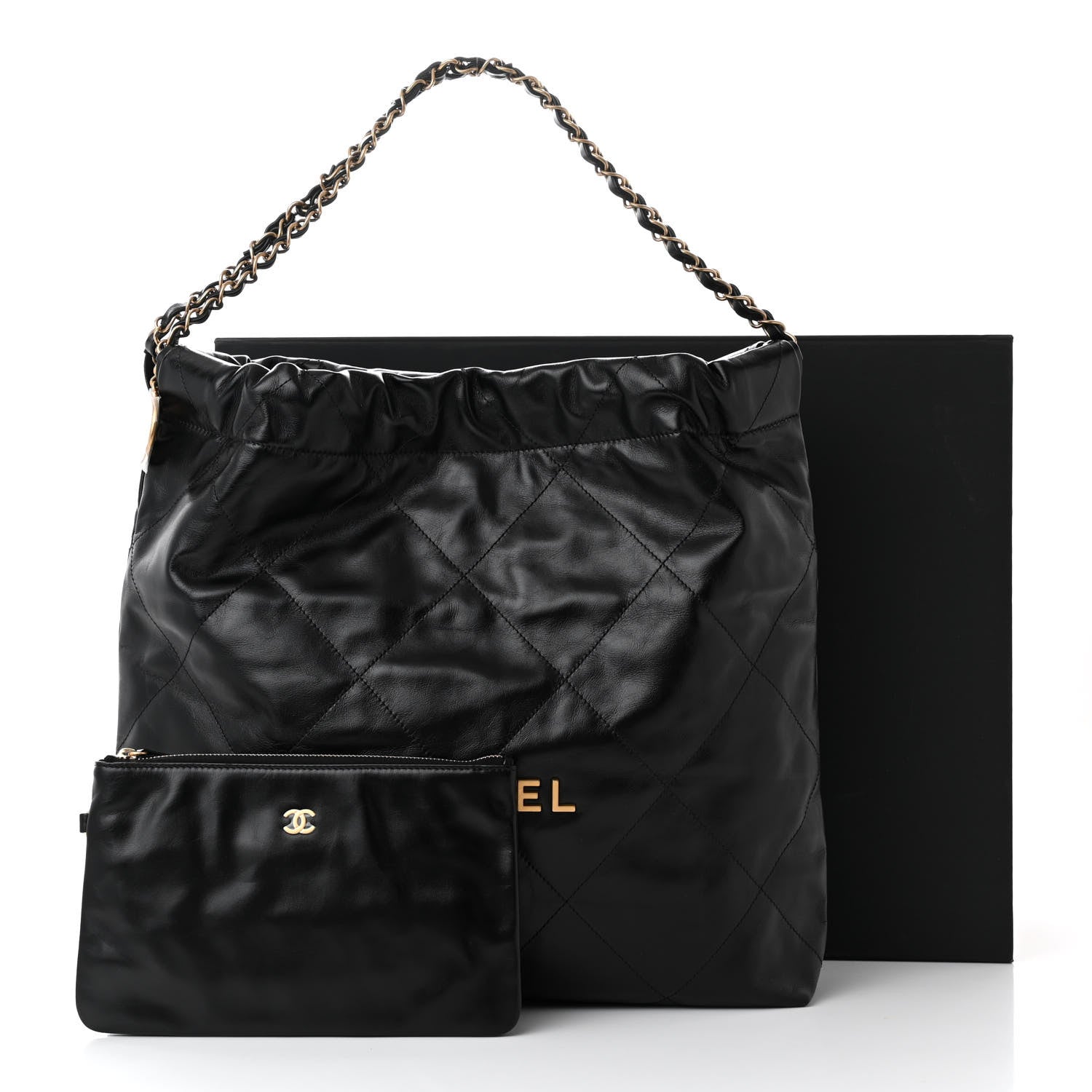 Chanel Shiny Calfskin Quilted Chanel 22 Black 12 of 12
