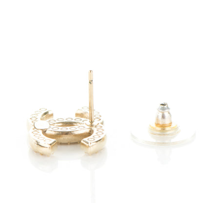 Chanel Crystal CC Earrings Gold 3 of 5