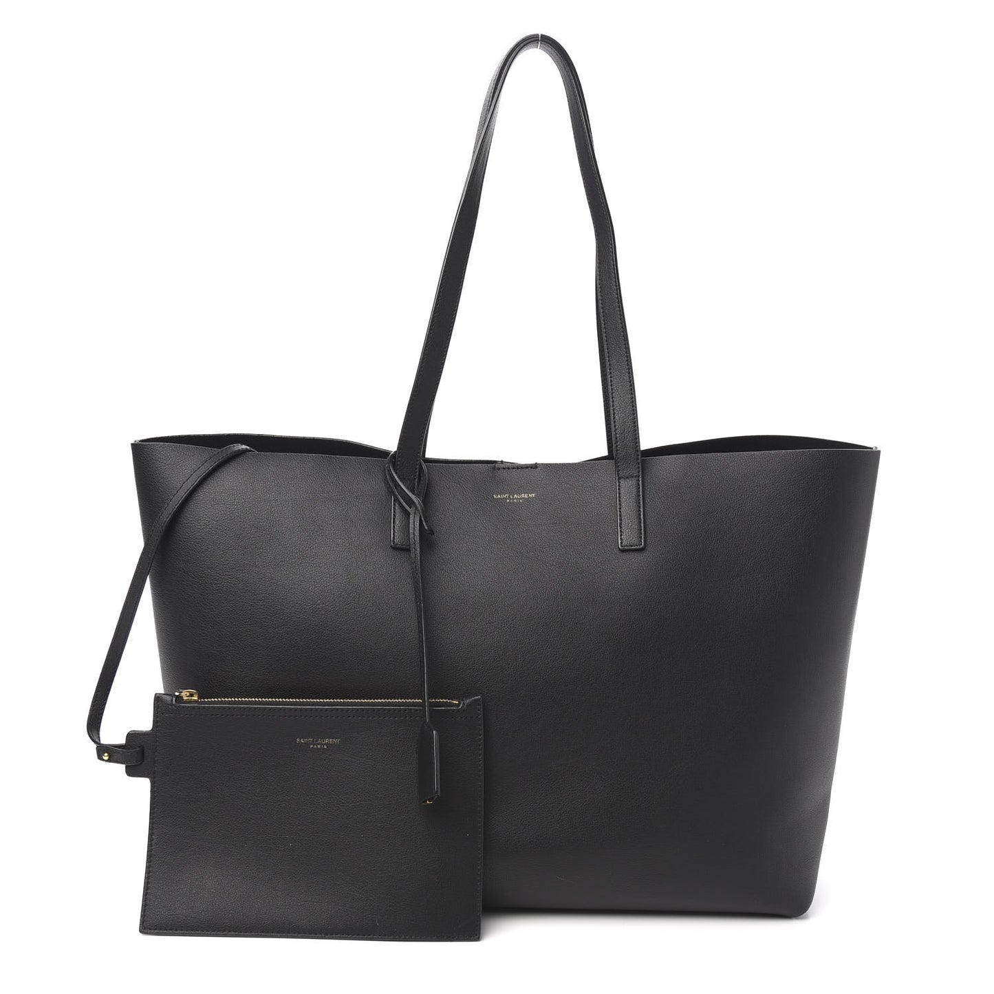 Calfskin Large Shopping Tote Black