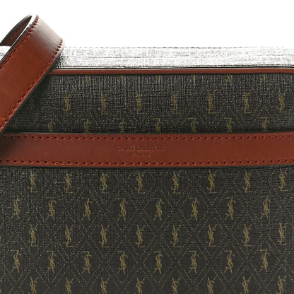 Saint Laurent Canvas Smooth Calfskin Le Monogramme Camera Bag Chestnut 8 of 10