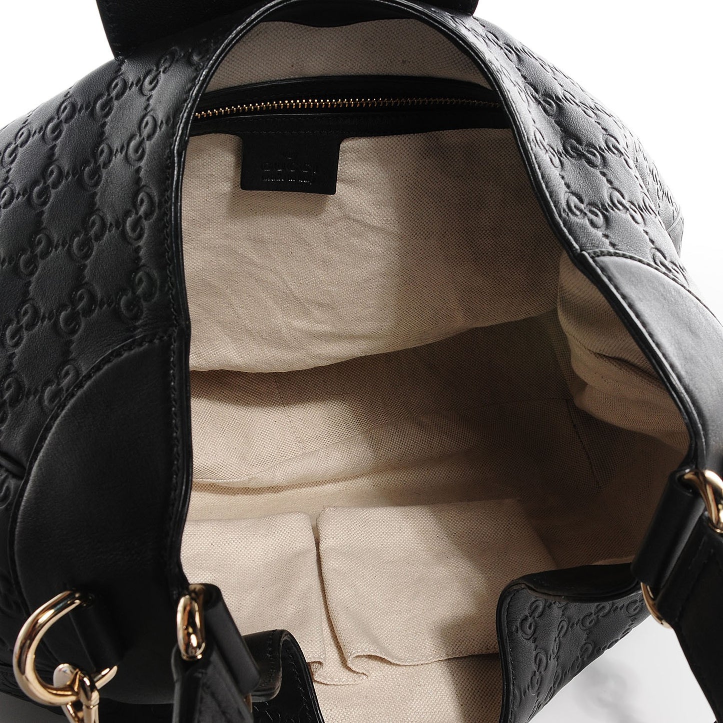 Guccissima Medium Emily Hobo Black