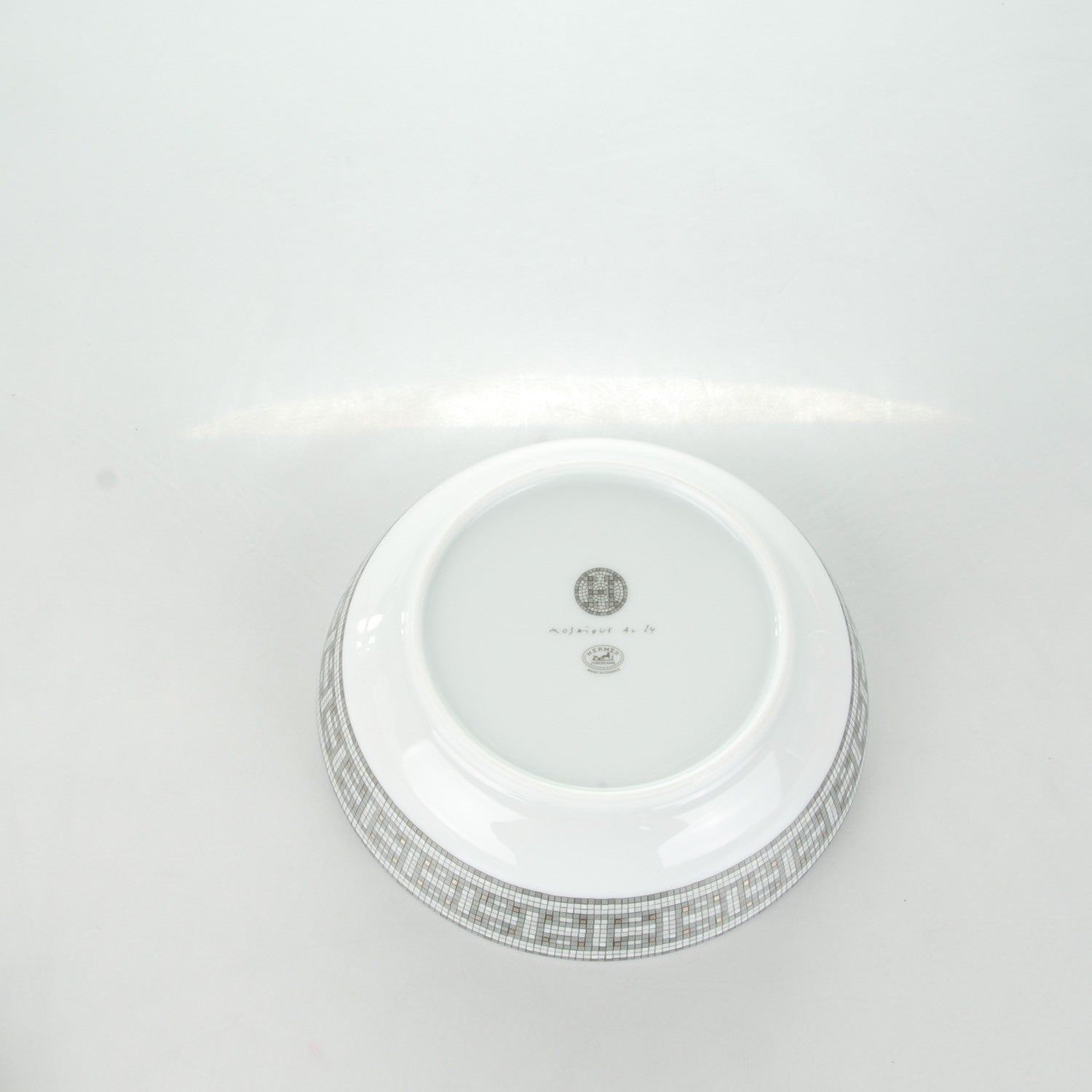 Hermes Porcelain Mosaique Au 24 Platine Cereal Bowl Set of 2 5 of 7