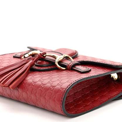 Gucci Soft Microguccissima Mini Emily Chain Shoulder Bag Rosso 11 of 12