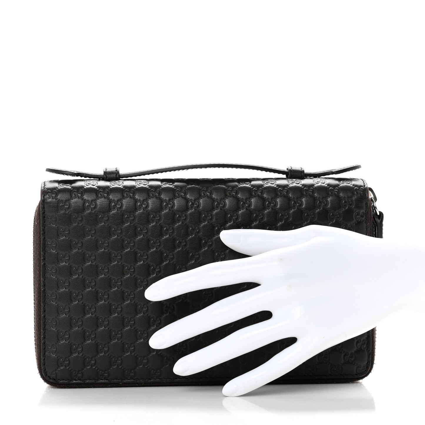 Microguccissima Zip Around Top Handle Travel Wallet Testa di Moro