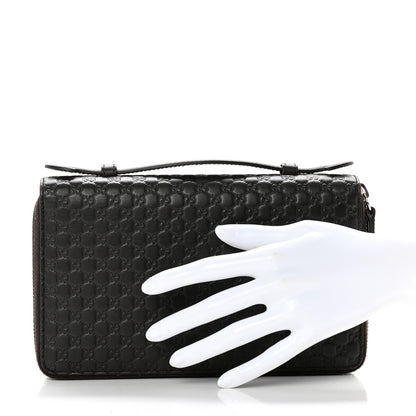 Gucci Microguccissima Zip Around Top Handle Travel Wallet Testa di Moro 2 of 7