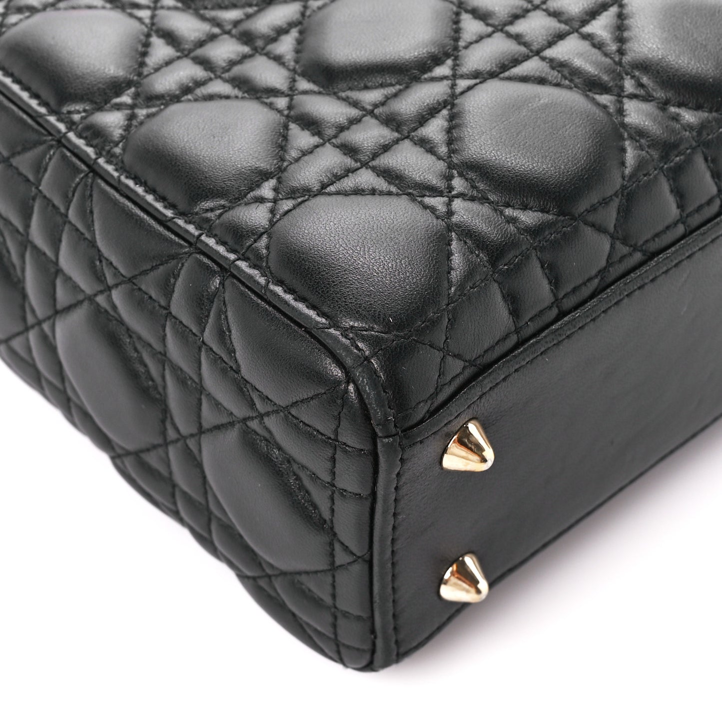 Lambskin Cannage Small Lucky Badges My Lady Dior Black