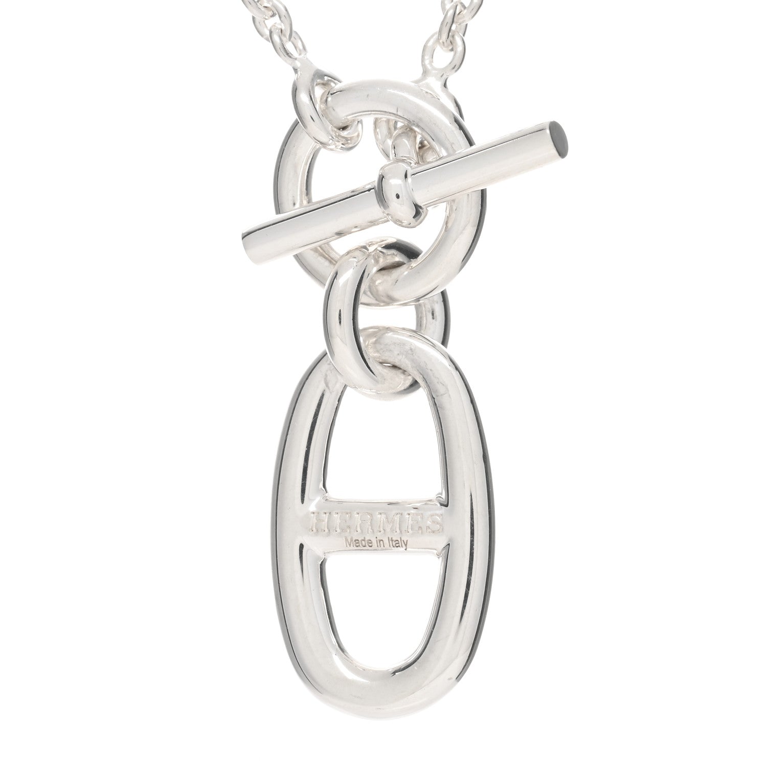 Hermes Sterling Silver Amulette Chaine d'Ancre Necklace 3 of 4