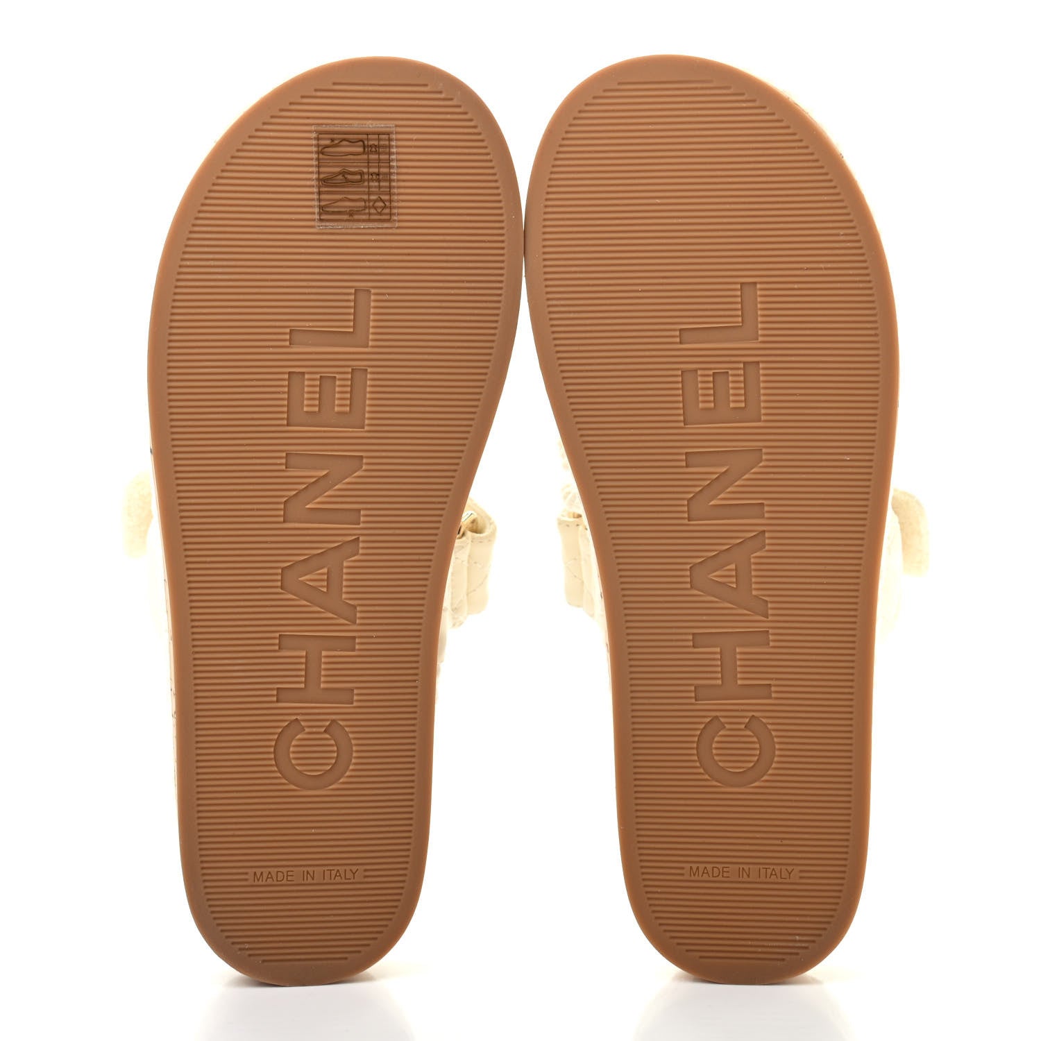 Chanel Cord Lambskin Quilted Logo Mules 36 White 5 of 7