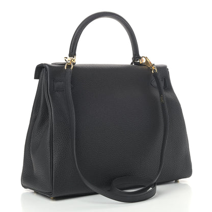 Hermes Togo Kelly Retourne 32 Black 3 of 10