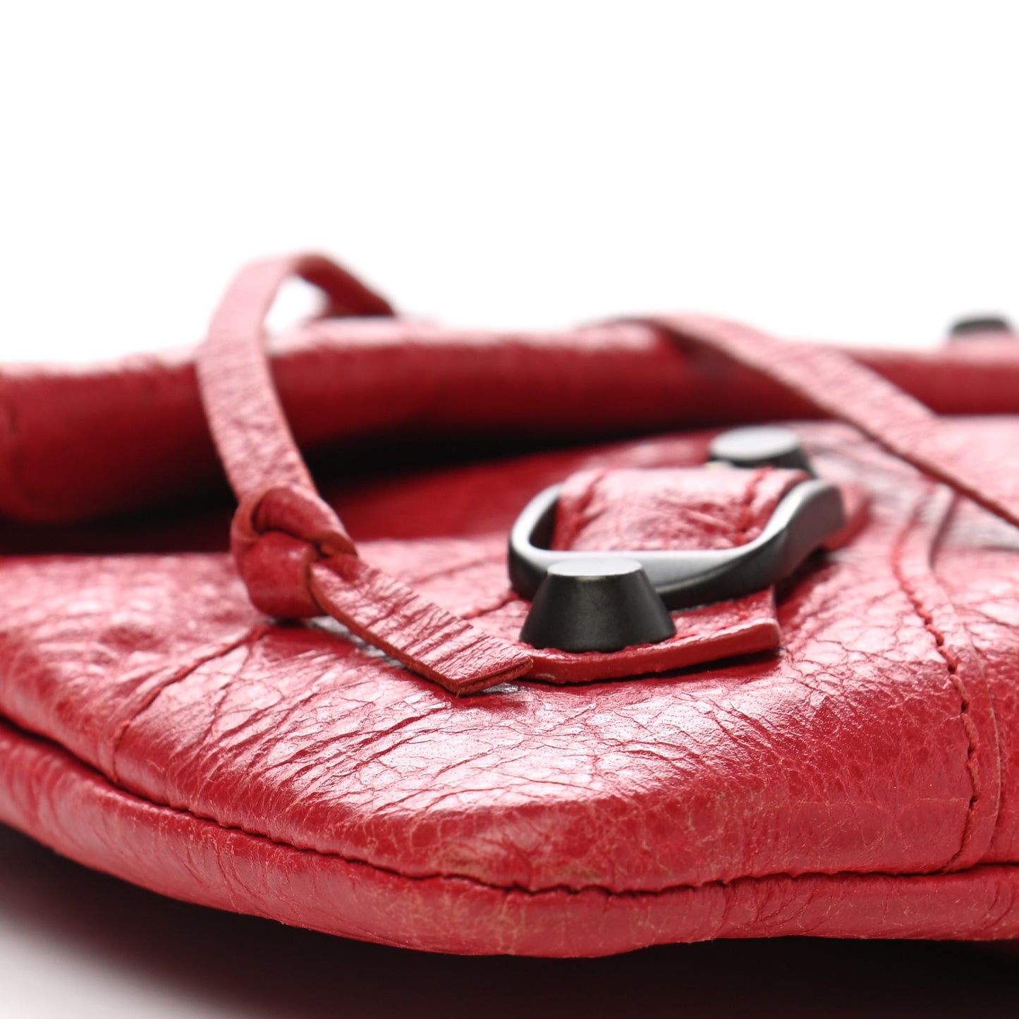 Agneau Classic Hardware Envelope Clutch Rouge Cardinal