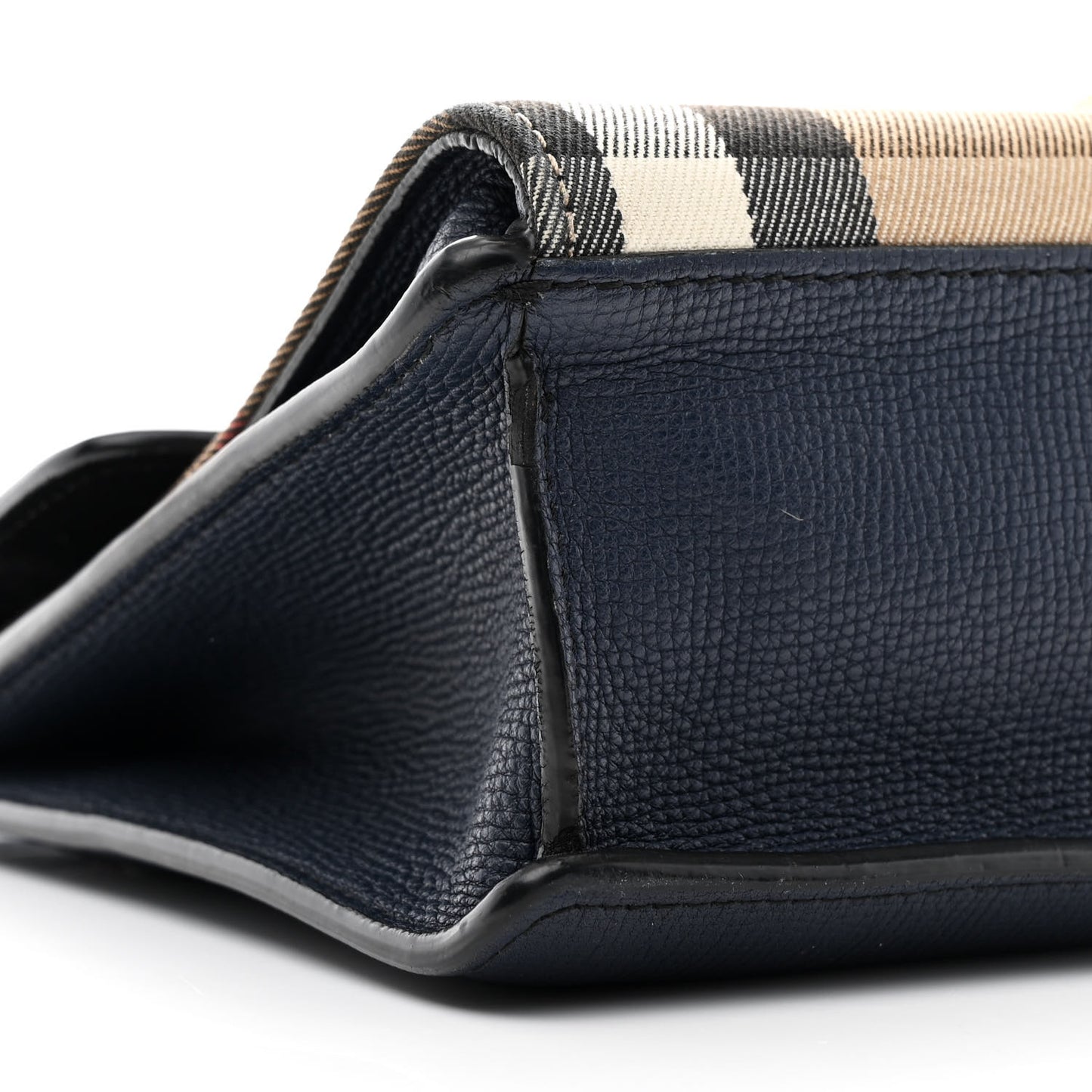 Derby Calfskin House Check Small Macken Crossbody Bag Ink Blue
